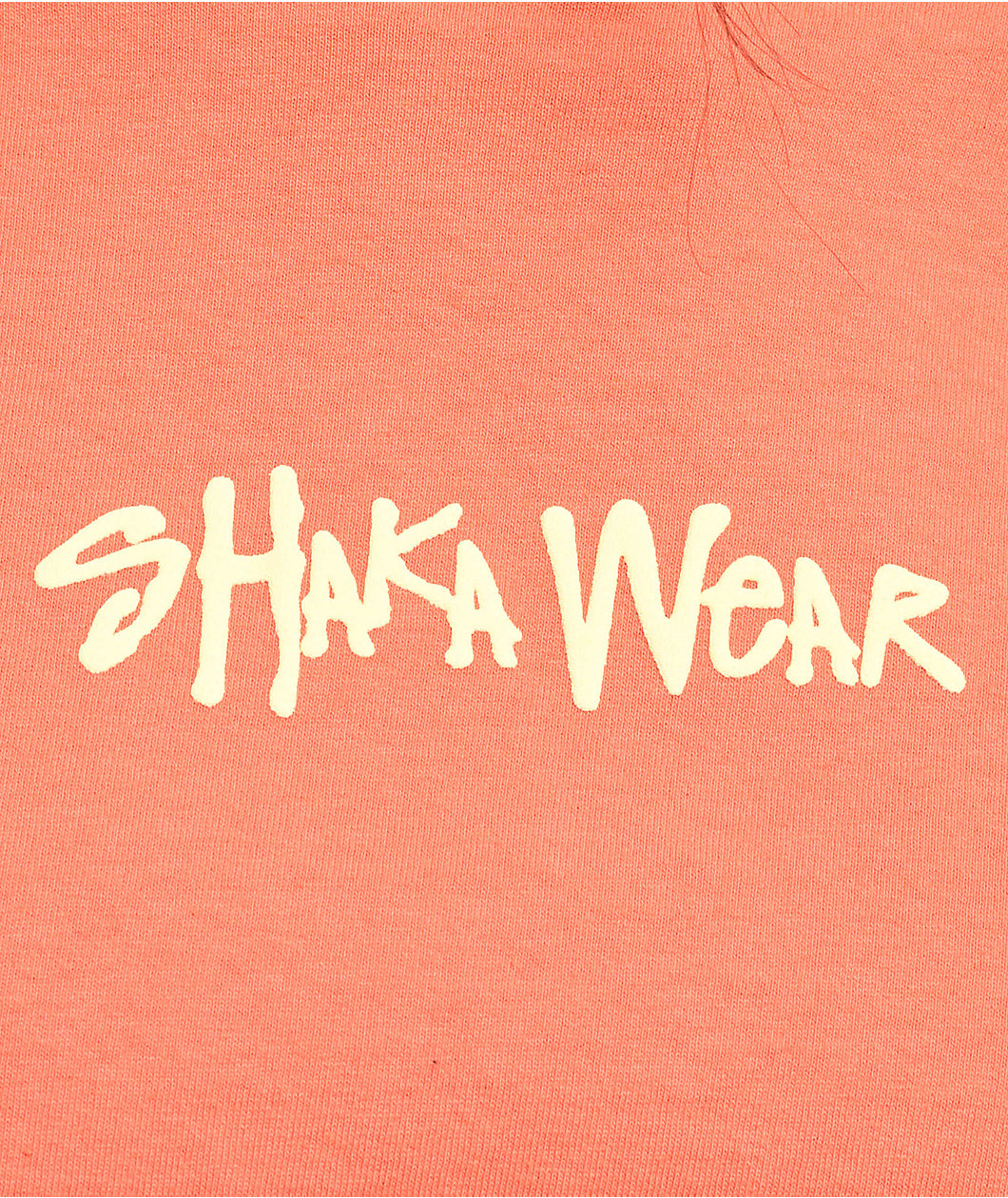 Shaka Wear Logo Peach & Cream Crop T-Shirt