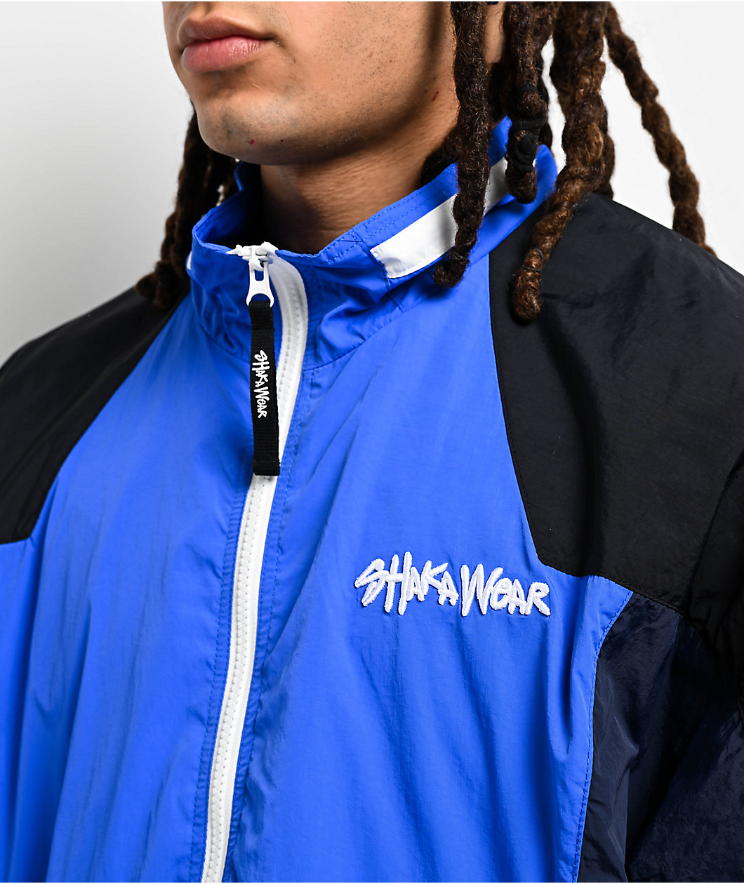 Shaka Wear Retro Royal Blue Zip Track Jacket