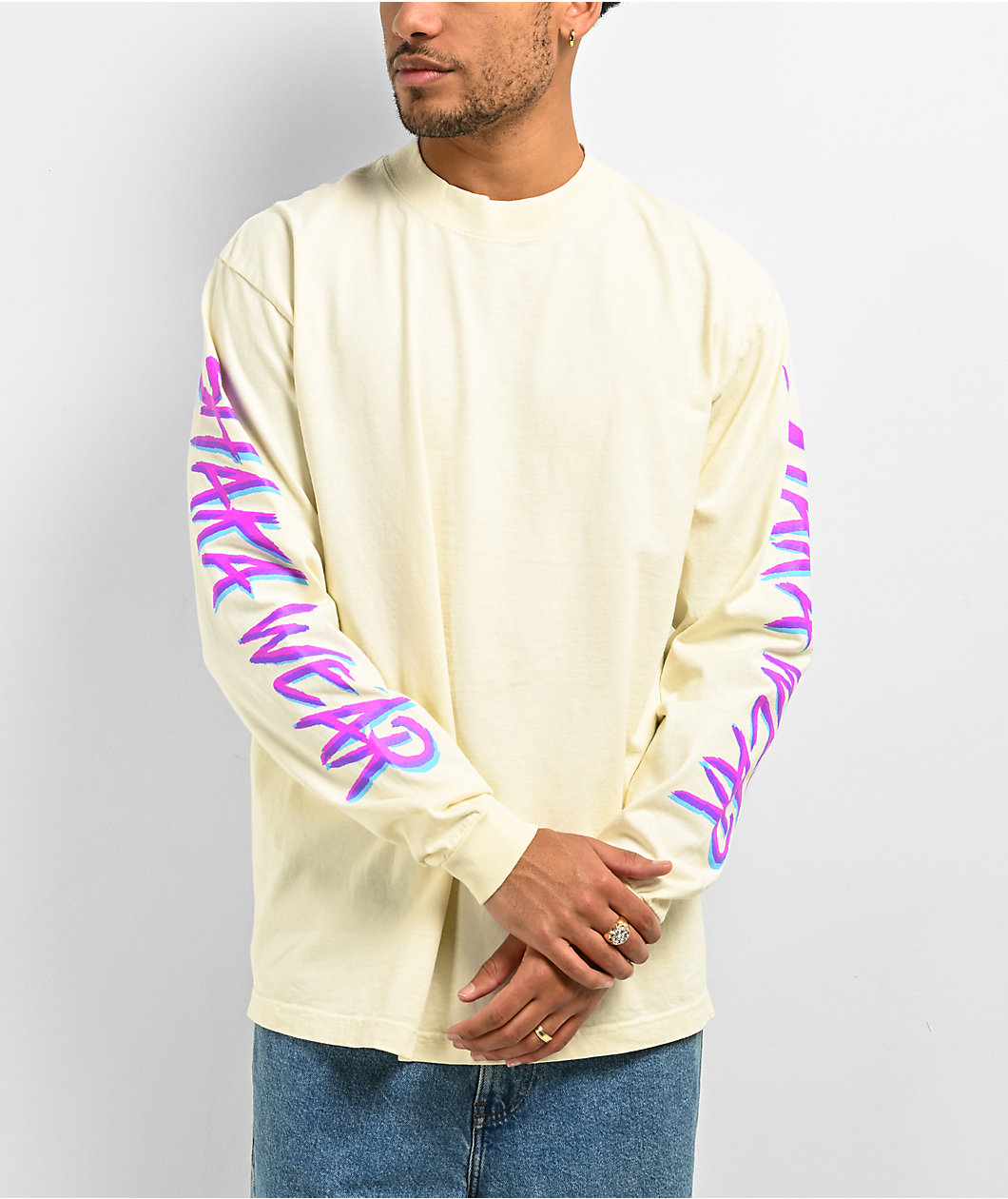 Shaka Wear Speed Natural Long Sleeve T-Shirt