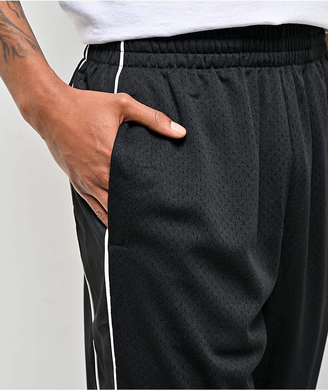 Shaka Wear Super Mesh Black Track Pants