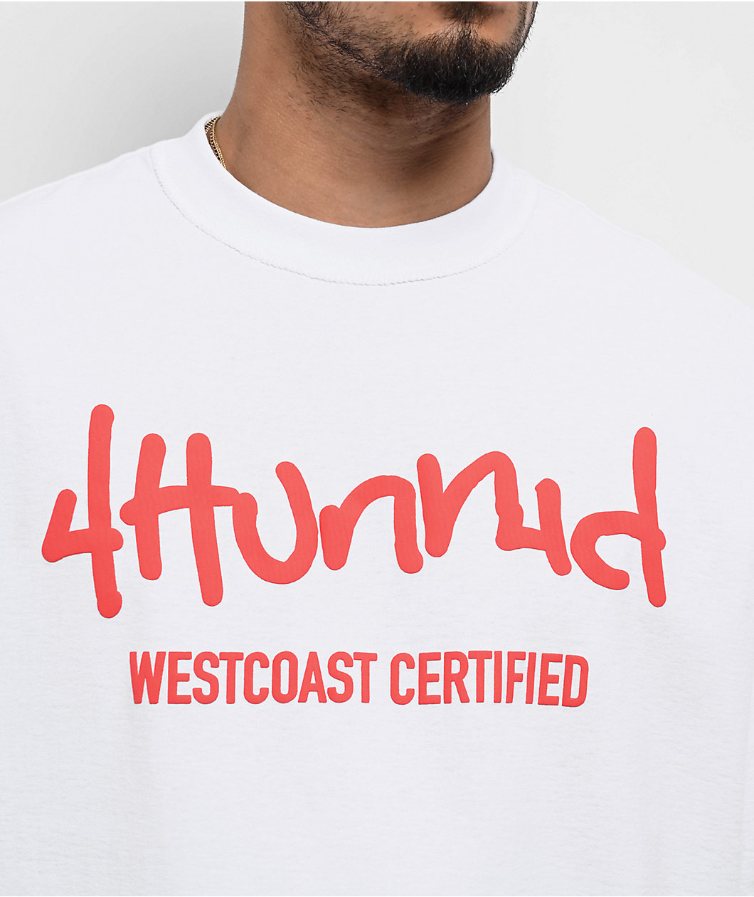 Shaka Wear x 4Hunnid Inside Out White T-Shirt