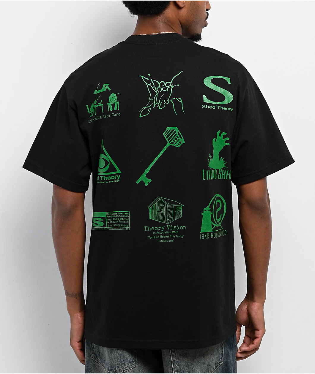 Shed Theory Flag Black T-Shirt
