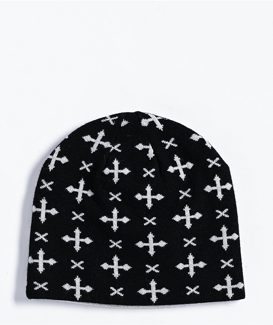 Sheisty Cross Reversible Black & Grey Skully Beanie