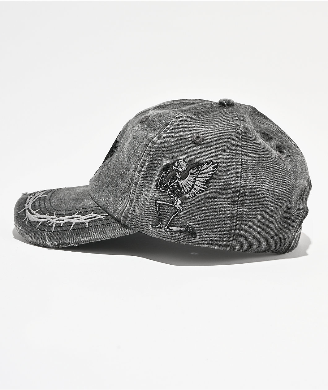 Sheisty Heartbroken Washed Black Strapback Hat