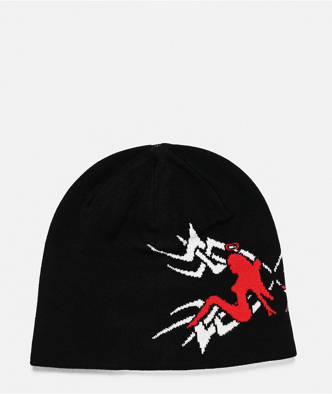 Sheisty Sinner Black & White Reversible Skully Beanie