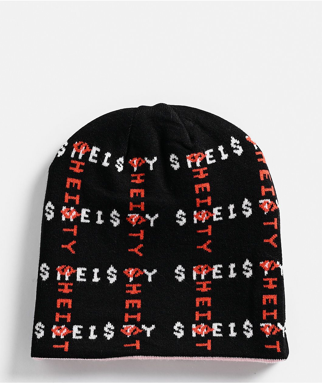 Sheisty Yuki Pink & Black Reversible Beanie