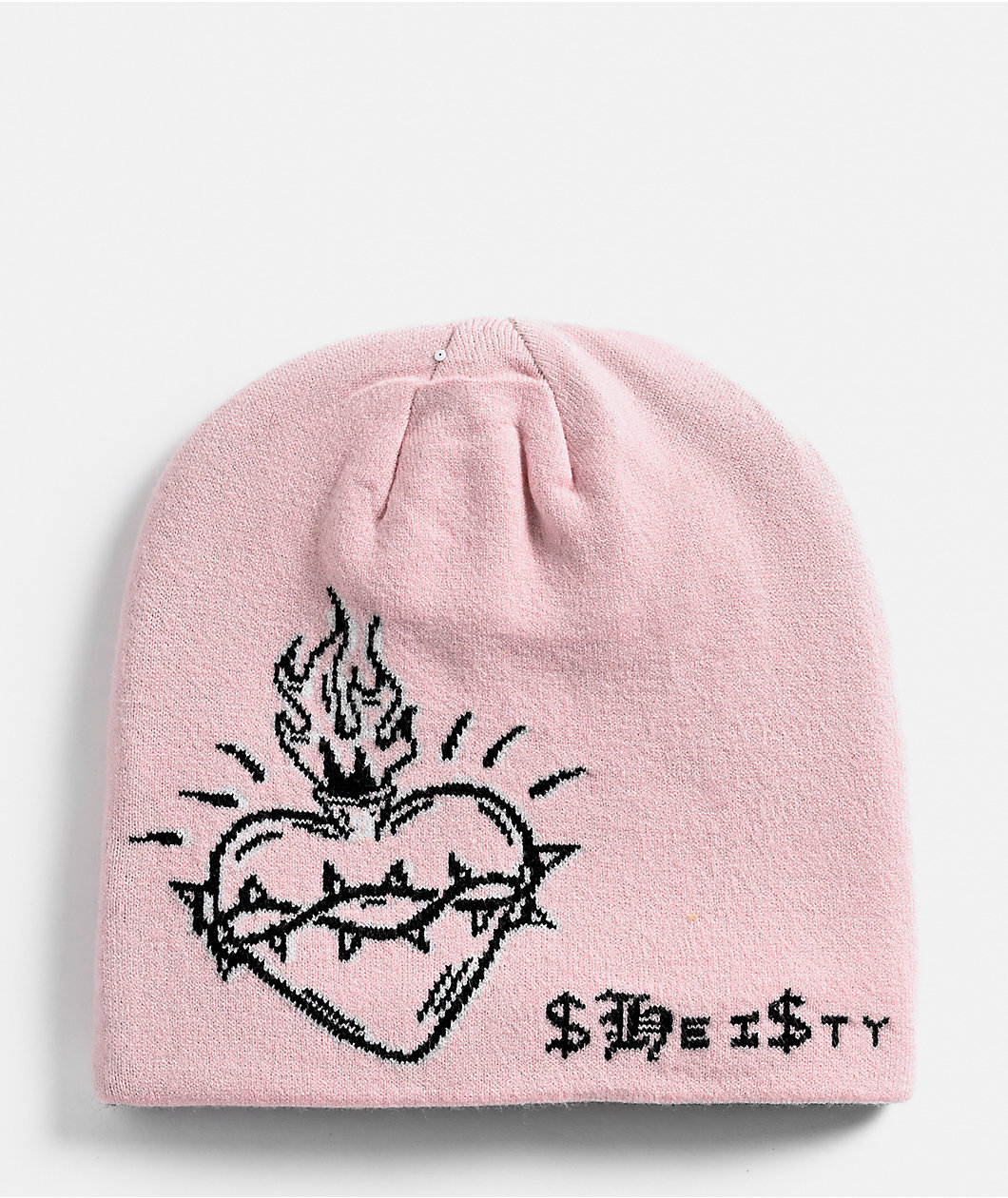 Sheisty Yuki Pink & Black Reversible Beanie