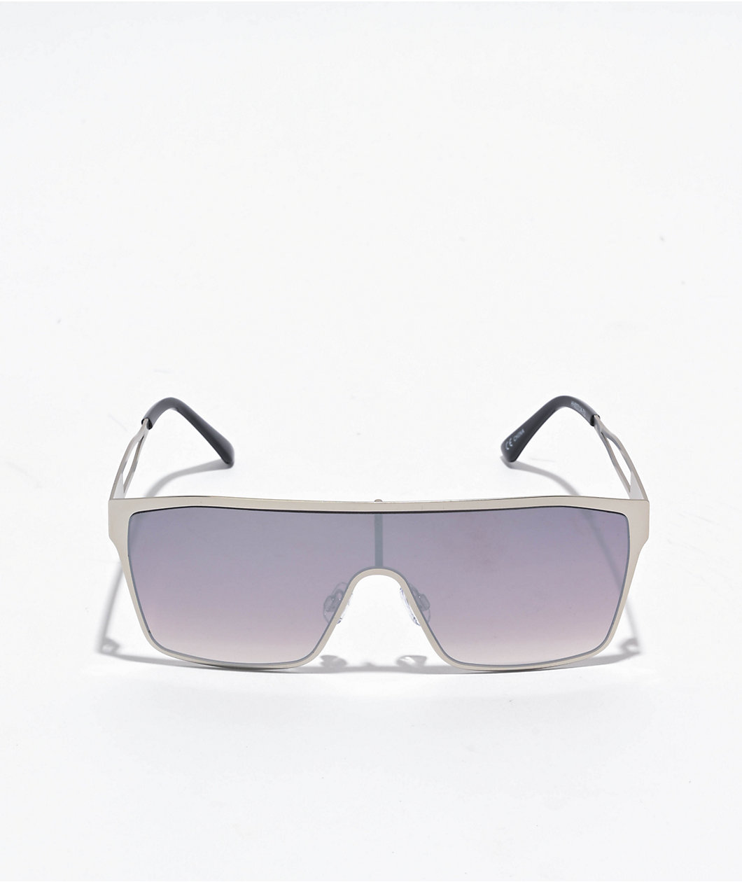 Silver Metallic Shield Sunglasses