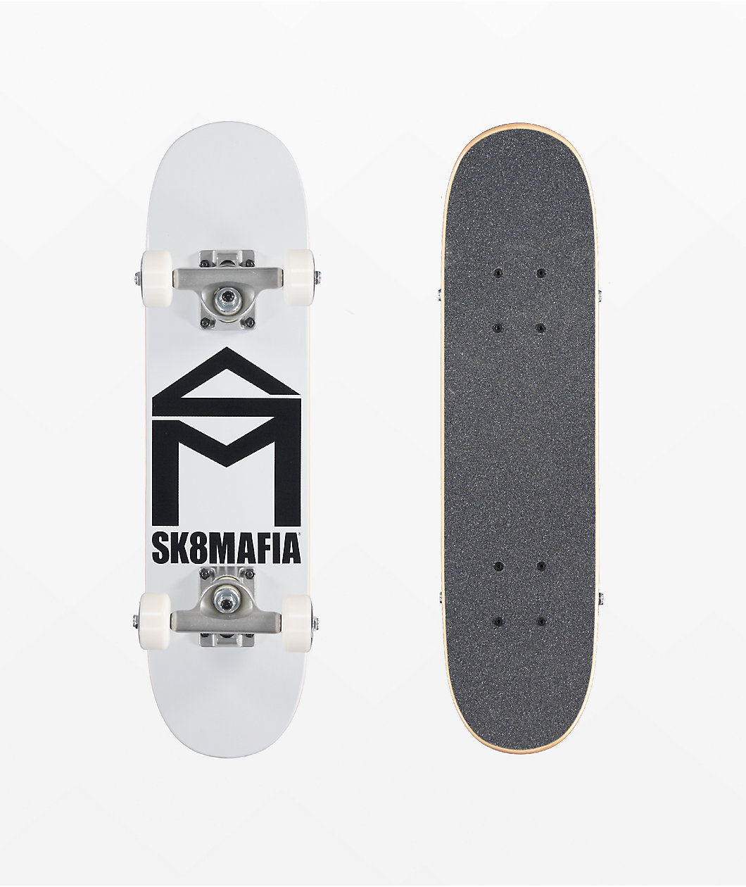 Sk8mafia House Logo White 6.0" Micro Skateboard Complete