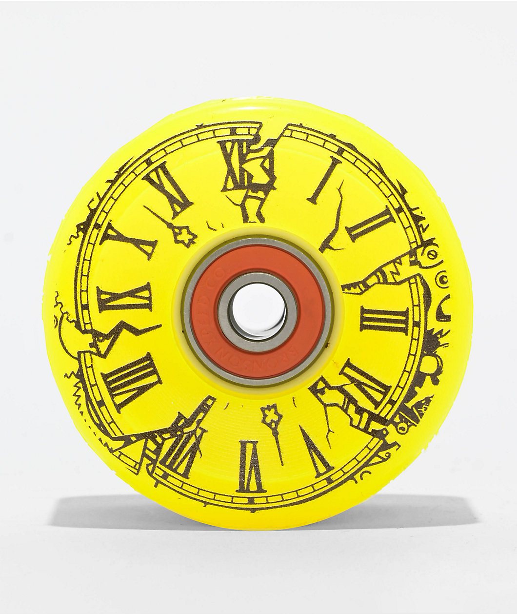 Slime Balls Grabke Exploding Clock Light Ups LED Blacklight 60mm 78a Neon Yellow Cruiser Skateboard Wheels