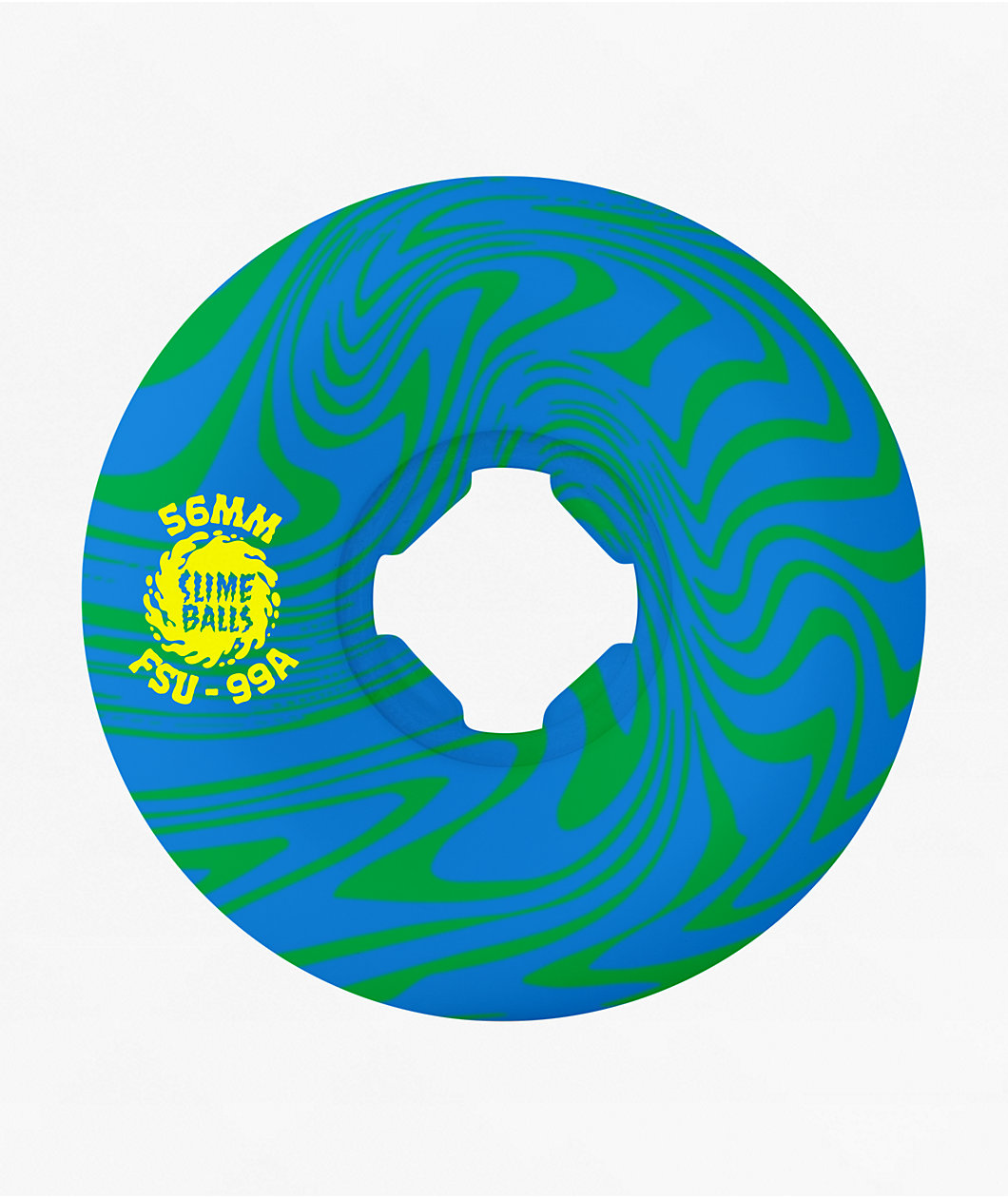 Slime Balls Greyson Vomit Mini 56mm 99a Blue & Green Swirl Skateboard Wheels