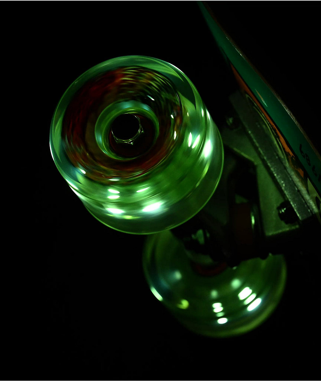Slime Balls Light Ups LED Angler OG 66mm 78a Clear Neon Green Cruiser Skateboard Wheels