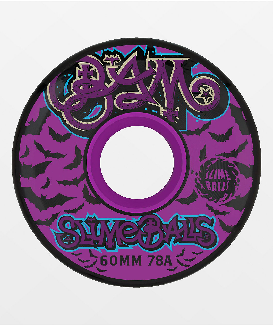 Slime Balls Margera Guest 60mm 78a Black Cruiser Skateboard Wheels