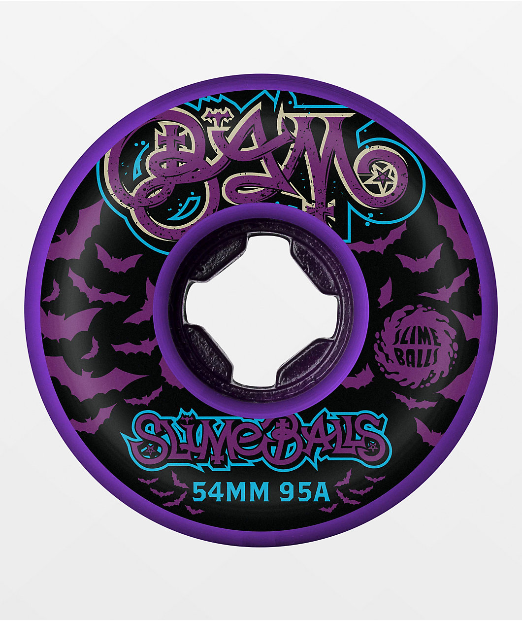 Slime Balls Margera Guest Hardline 54mm 95a Purple Skateboard Wheels
