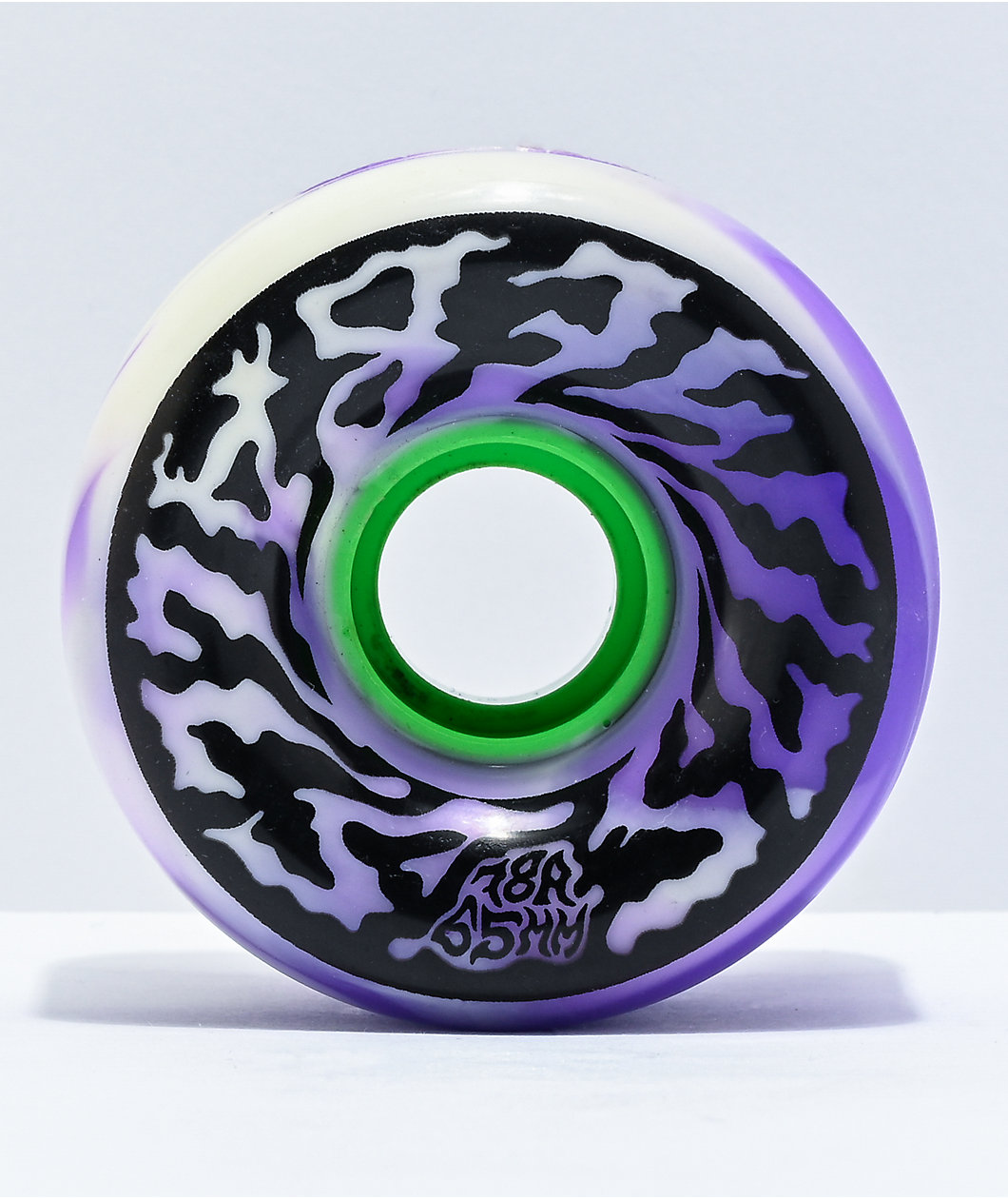 Slime Balls OG 65mm 78a Swirly Purple & White Cruiser Skateboard Wheels