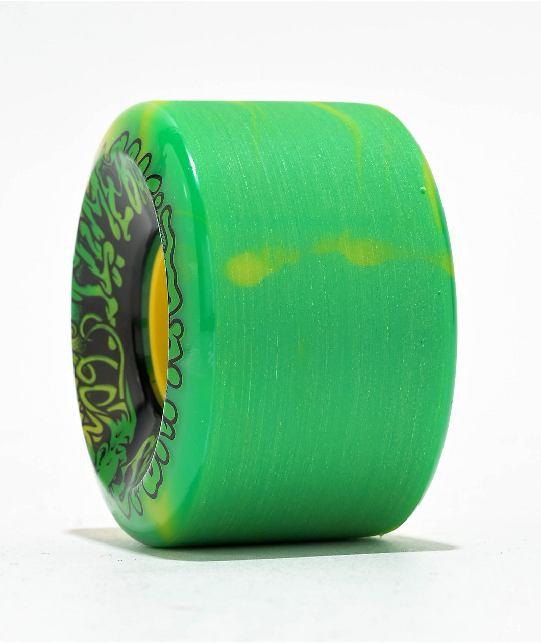 Slime Balls OG Slime Spewage 60mm 78a Green & Yellow Swirl Cruiser Skateboard Wheels