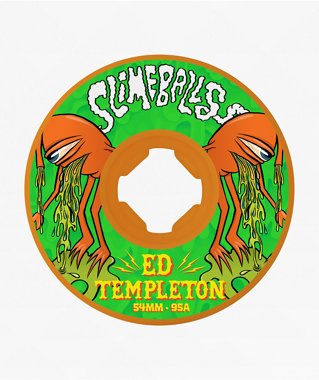 Slime Balls Templeton Vomit Mini 54mm 95a Orange Skateboard Wheels