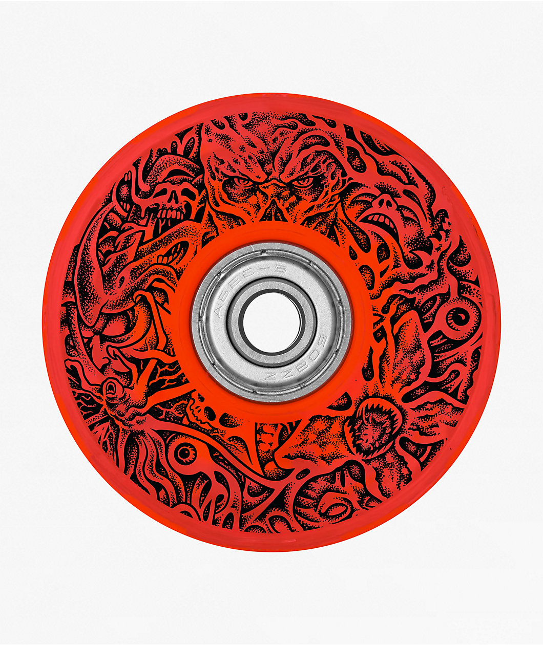 Slime Balls x Stranger Things Light Ups LED Hellfire Club 66mm 78a Red Cruiser Skateboard Wheels