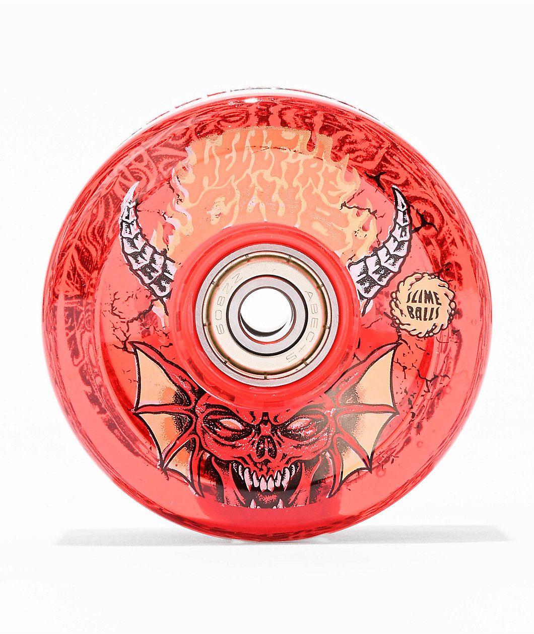Slime Balls x Stranger Things Light Ups LED Hellfire Club 66mm 78a Red Cruiser Skateboard Wheels