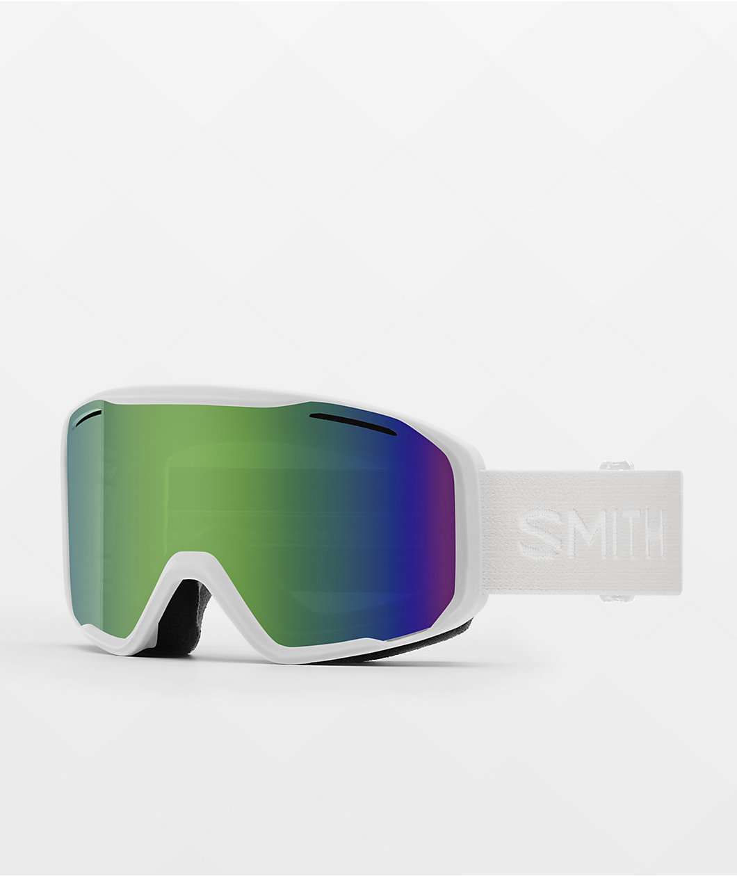 Smith Blazer White & Green Snowboard Goggles