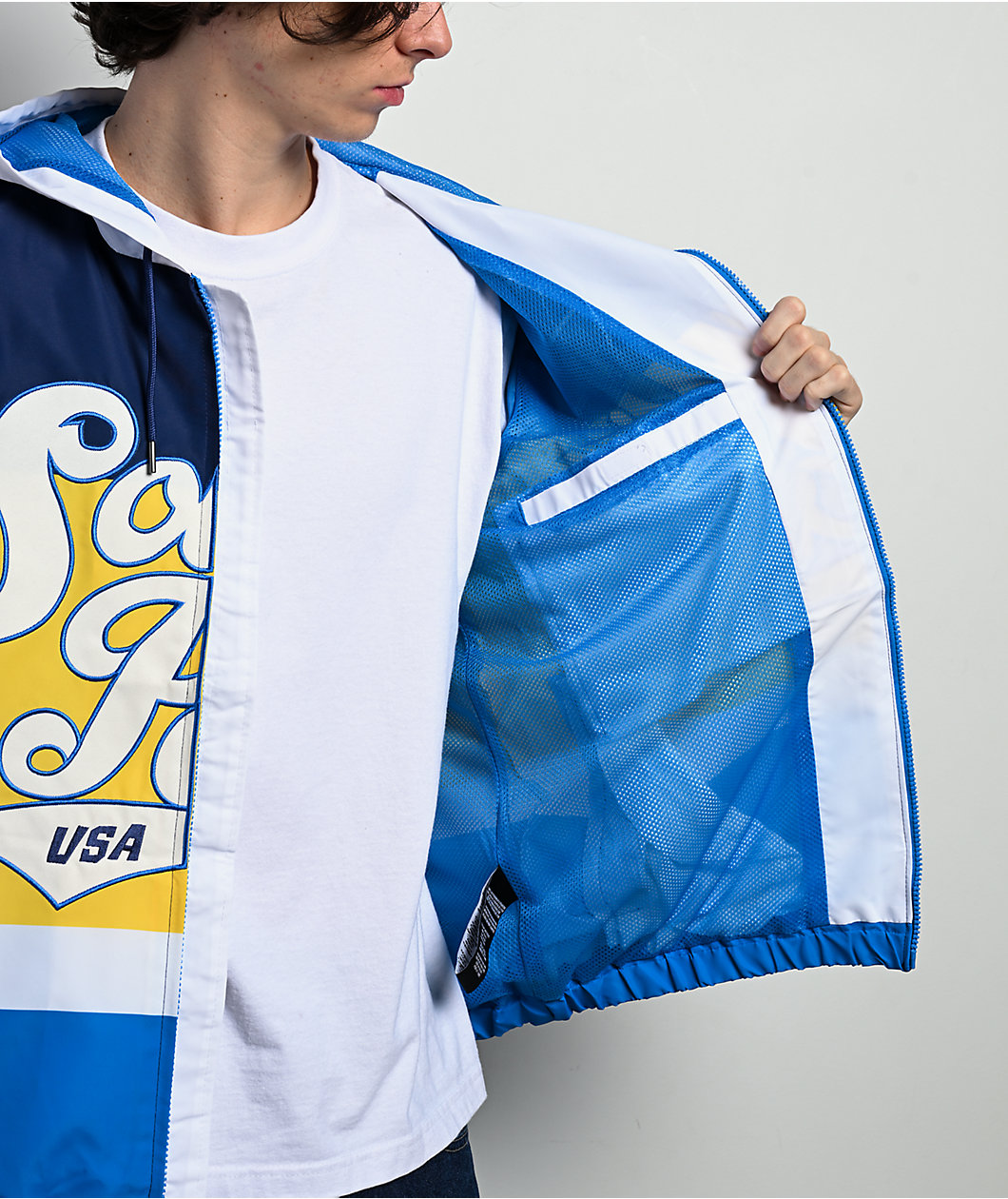 Southpole SP91 Navy & White Windbreaker Jacket | MainPlace Mall