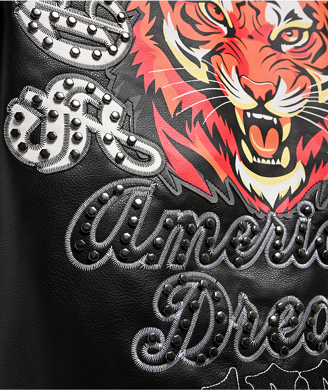 Southpole Stud Tiger Black Bomber Jacket