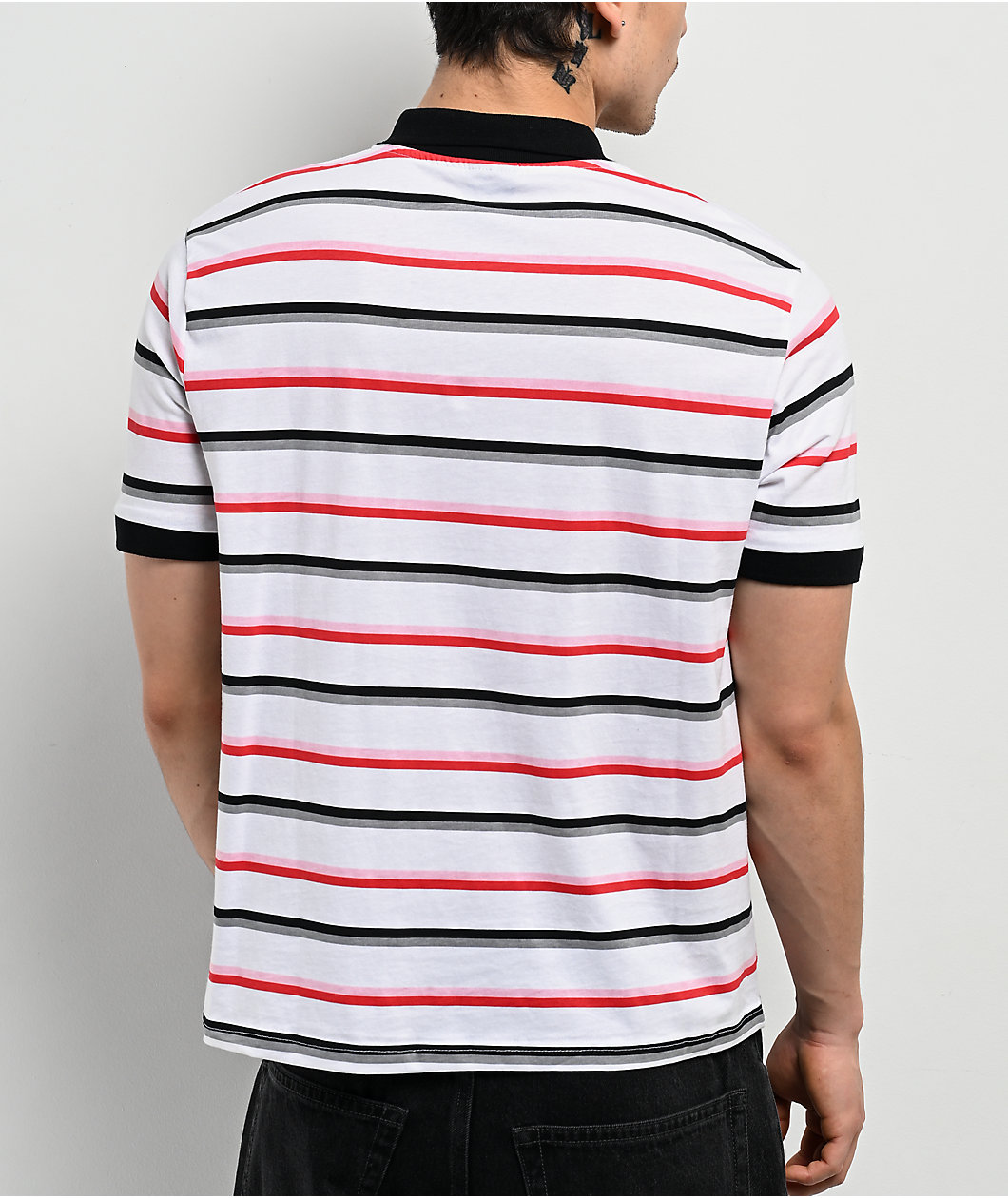 Southpole White Stripe Polo Shirt