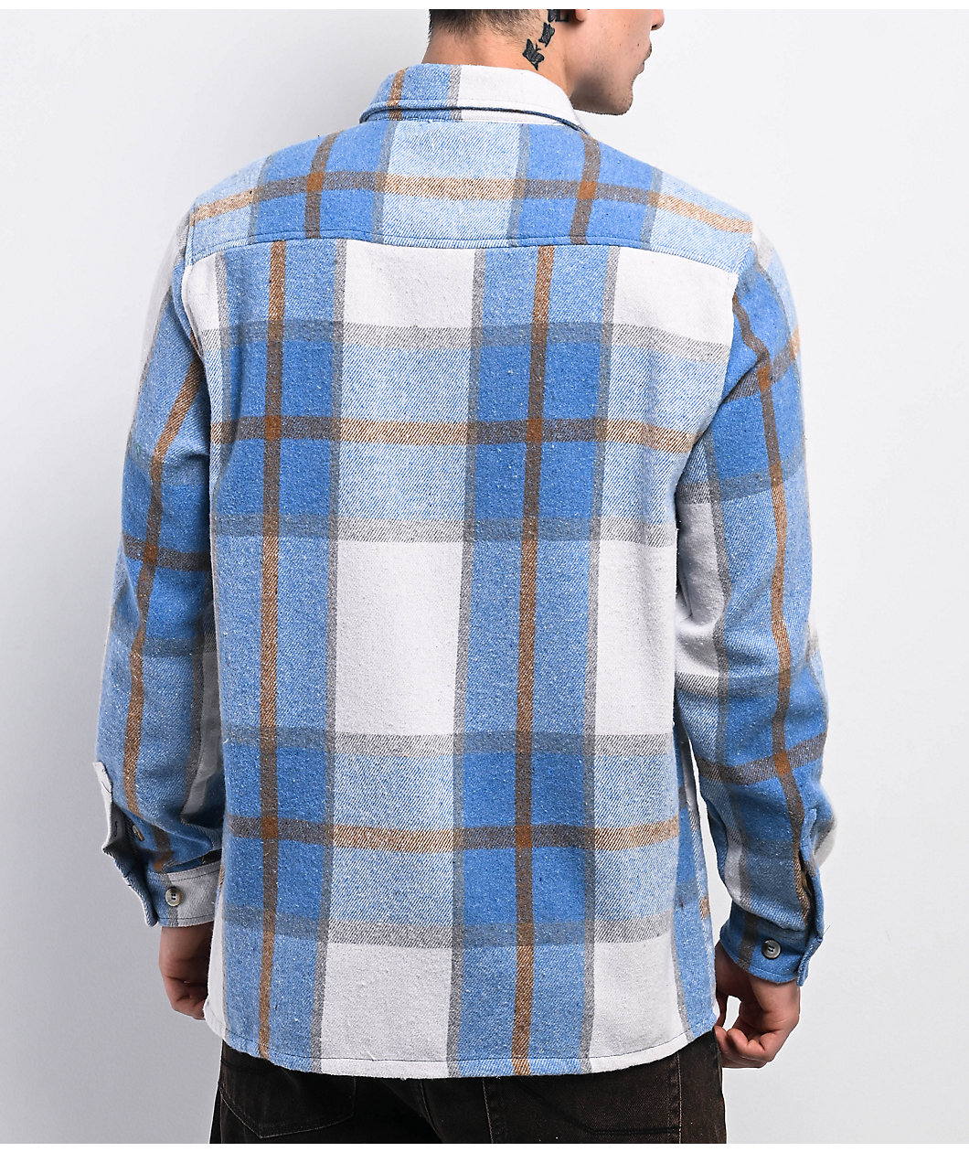 Southpole Woven Blue Plaid Flannel Shirt