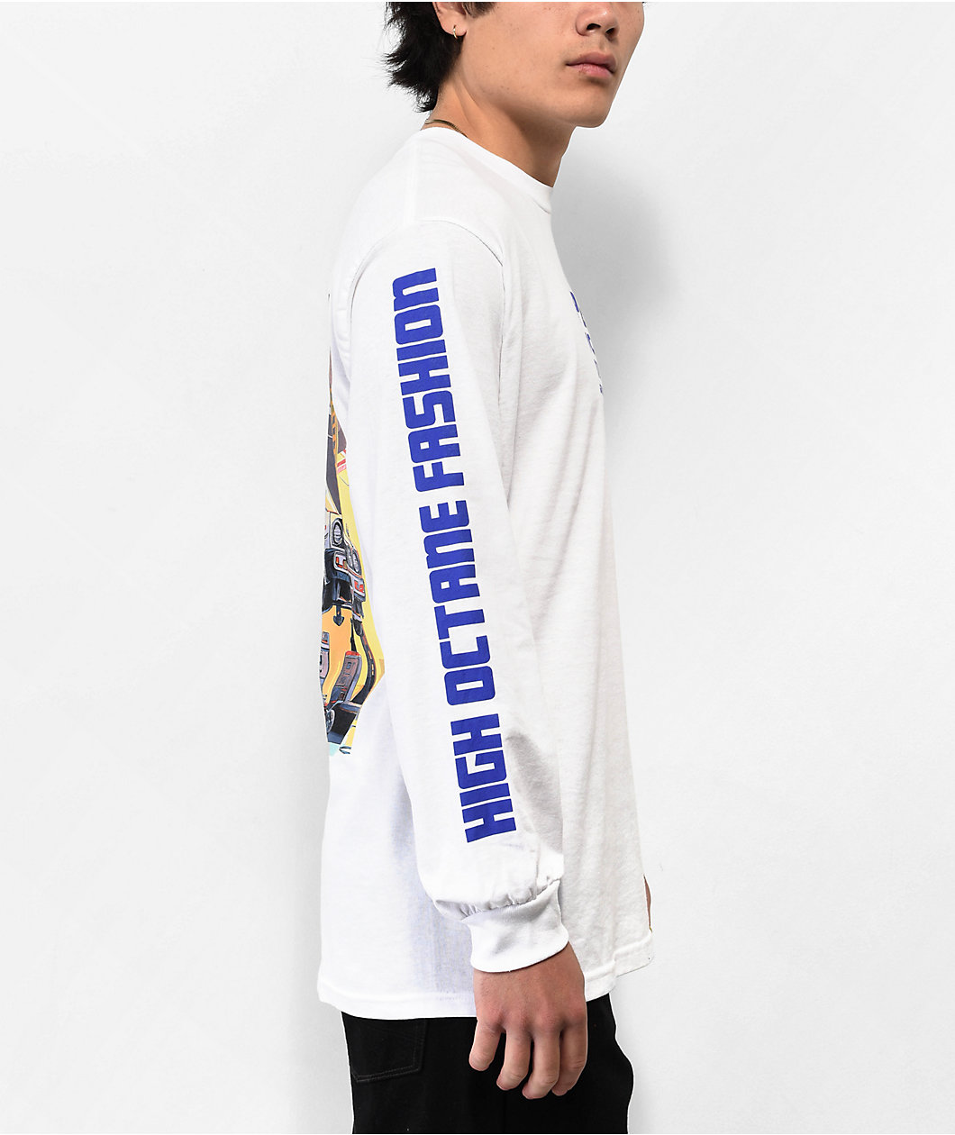 Speed Kills High Octane White Long Sleeve T-Shirt