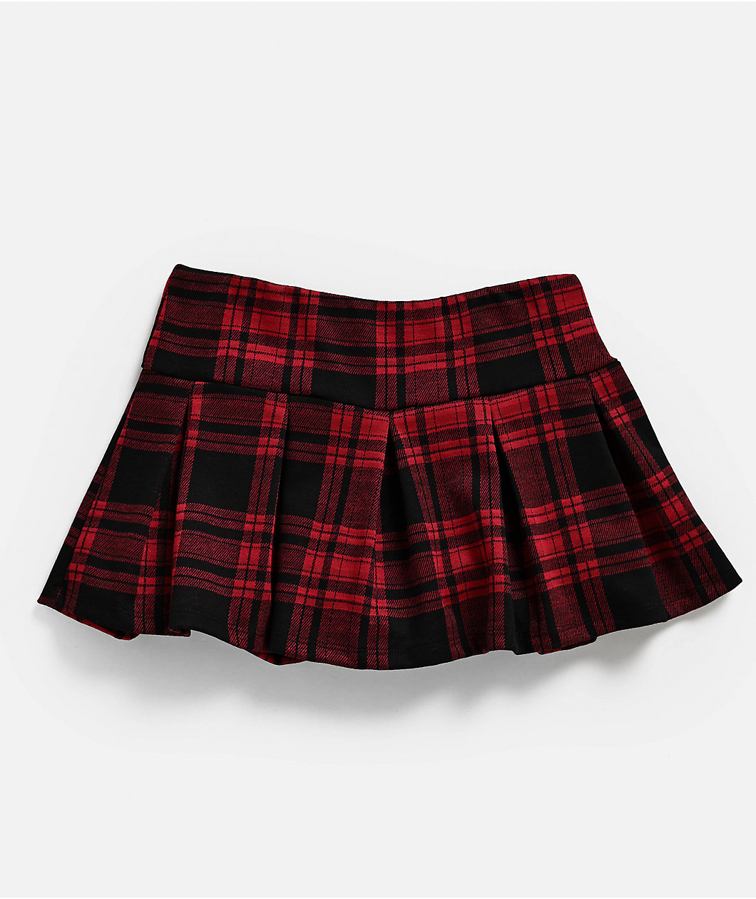Spicychix Red Plaid Pleated Skort