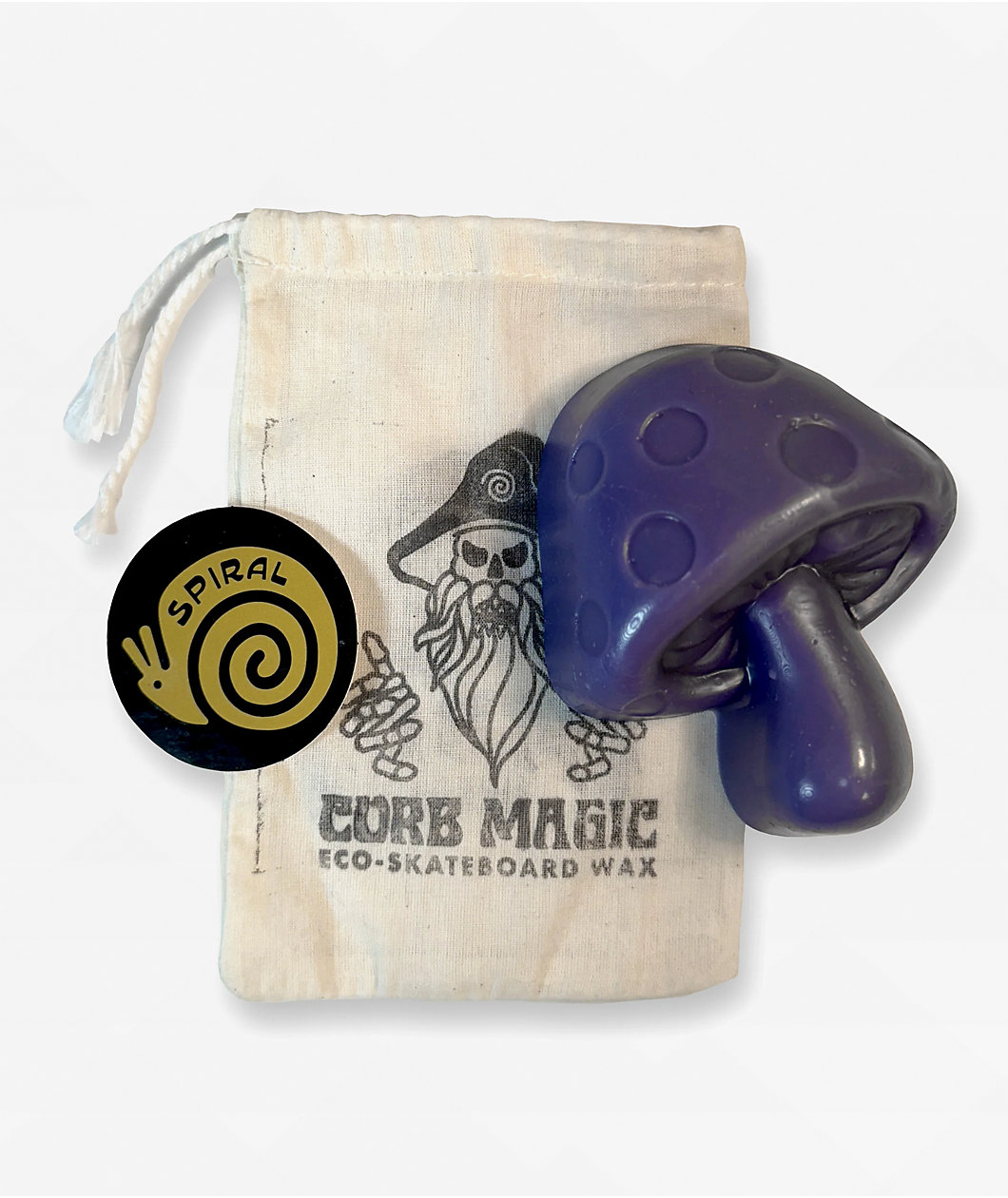 Spiral Magic Mushroom Purple Eco Skateboard Wax