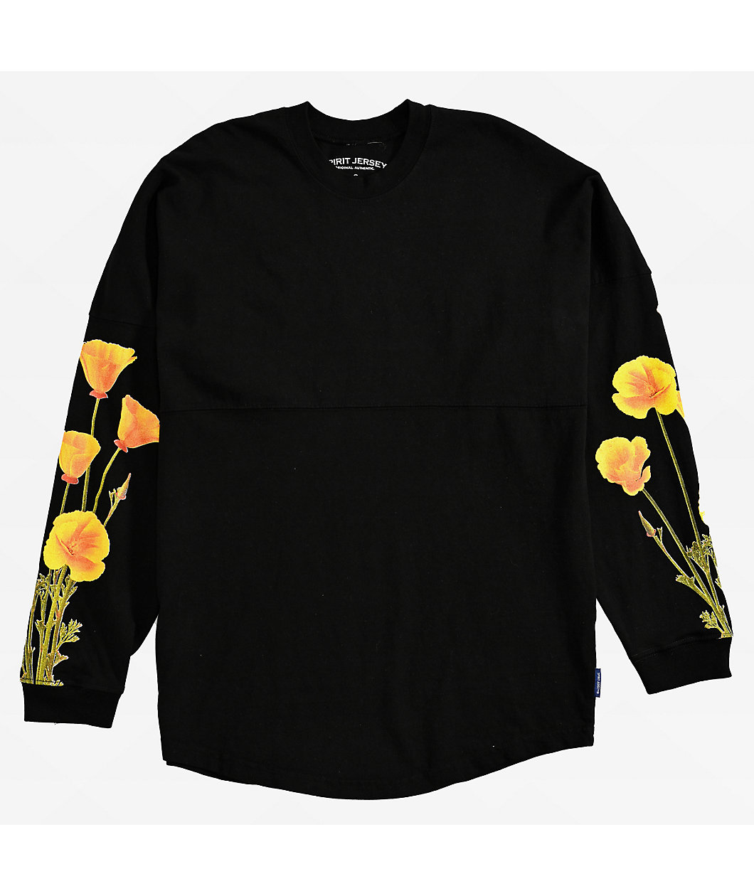 Spirit Jersey City Of Los Angeles Poppy Fields Black Long Sleeve T-Shirt