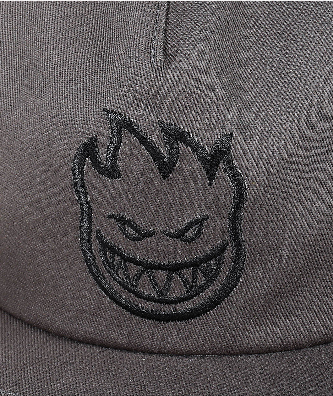 Spitfire Bighead Charcoal & Black Snapback Hat