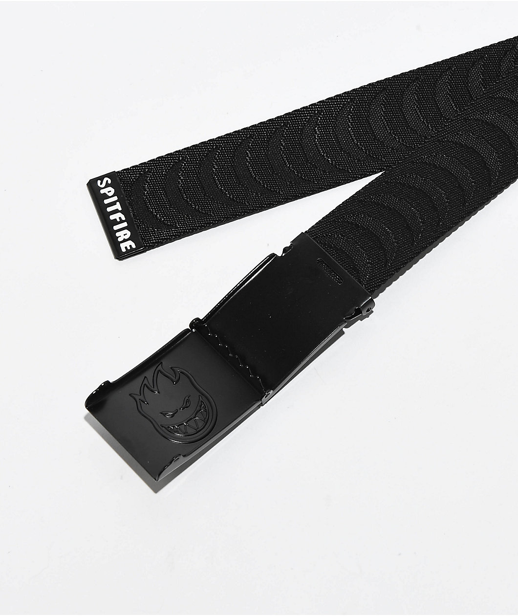 Spitfire Bighead Crescent Black Web Belt