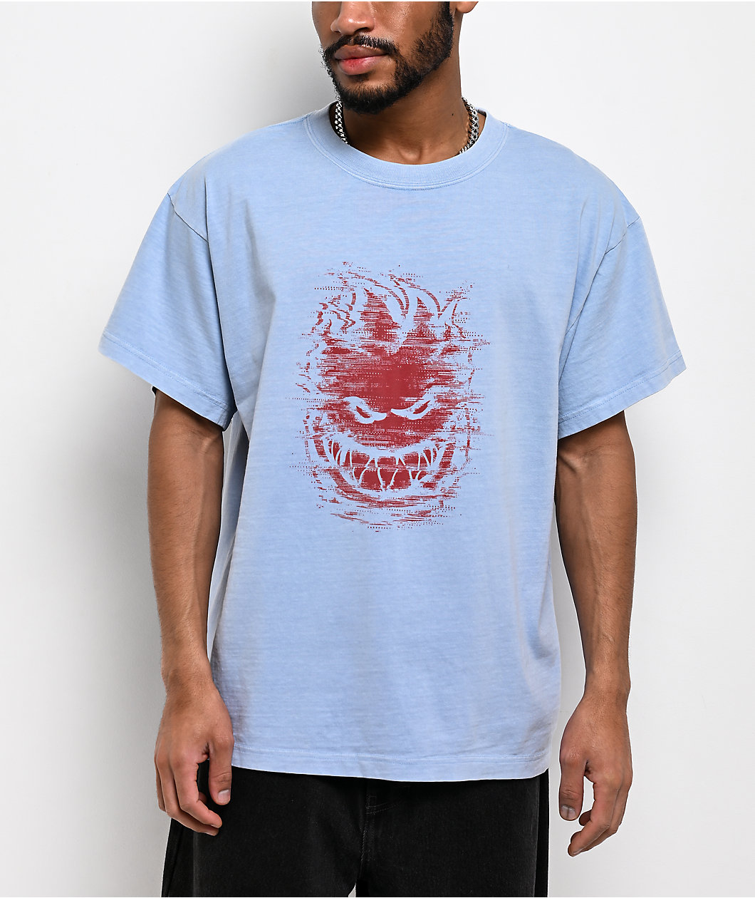 Spitfire Bighead Digidistort Blue T-Shirt