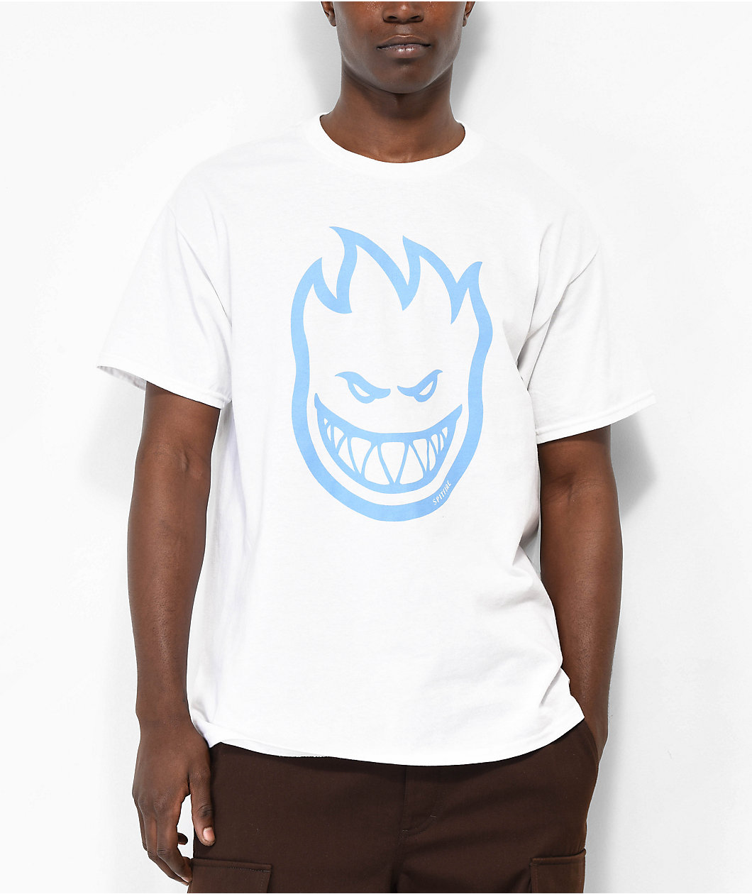 Spitfire Bighead White & Light Blue T-Shirt