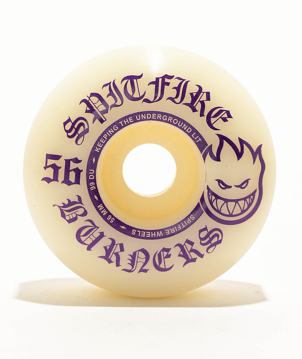 Spitfire Burner White & Purple 56mm 99a Skateboard Wheels