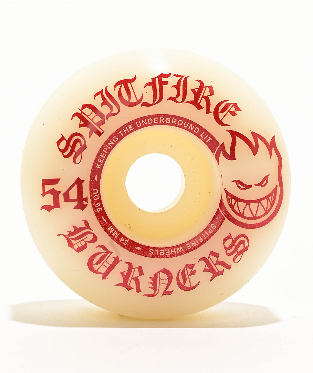 Spitfire Burner White & Gold 53mm 99a Skateboard Wheels | Zumiez