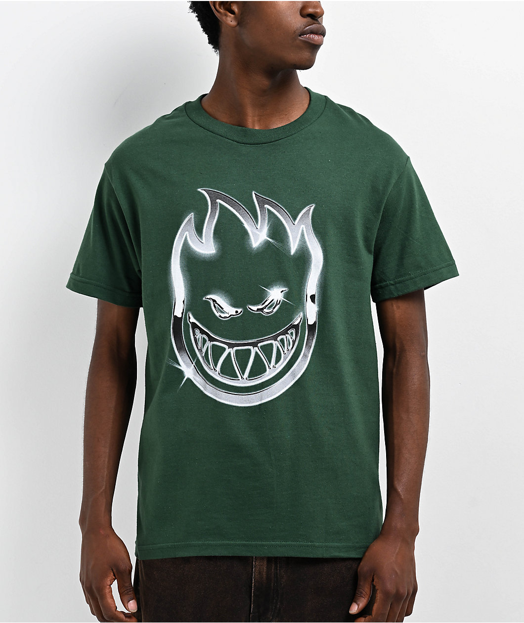 Spitfire Chrome Bighead Green T-Shirt