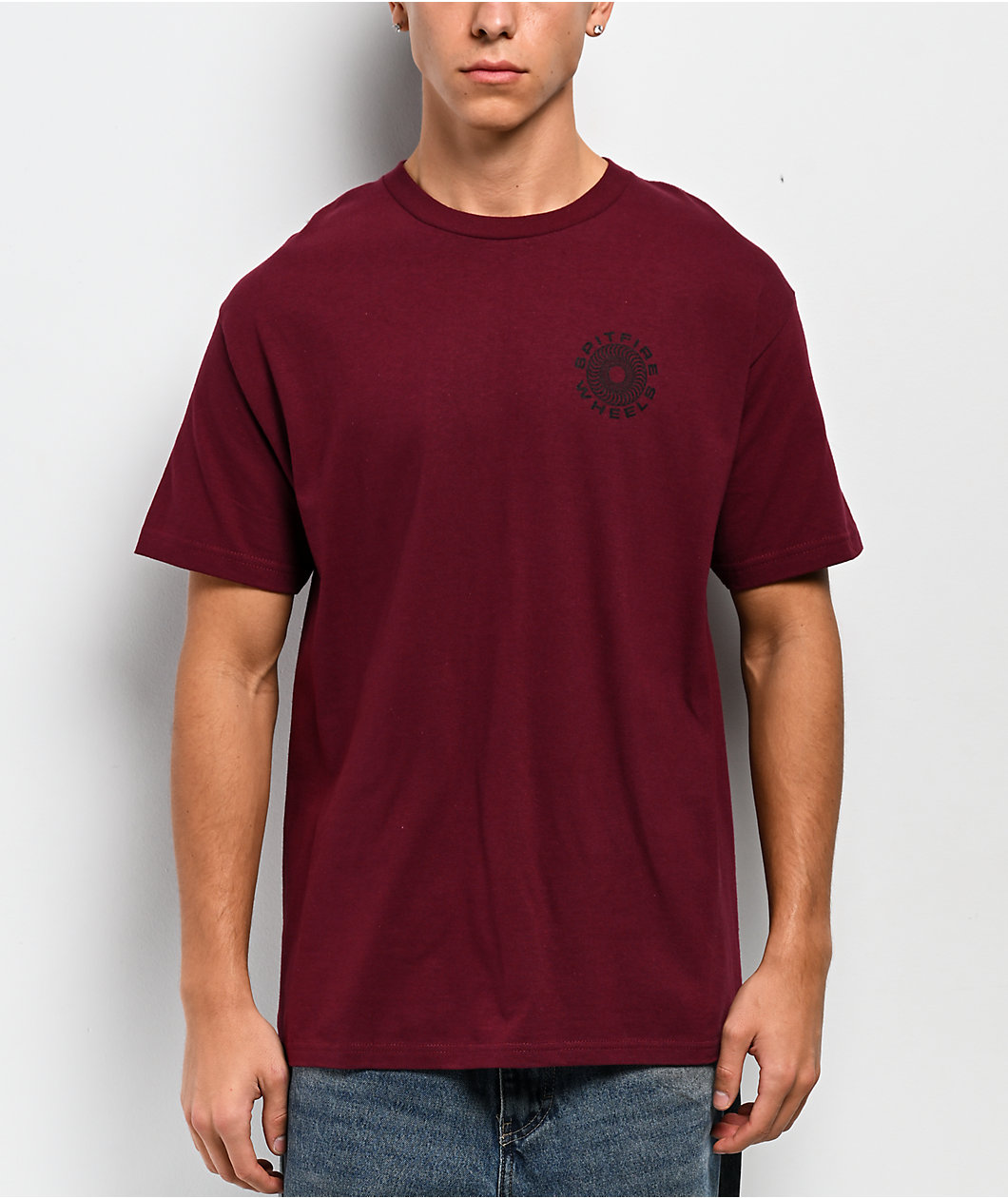 Spitfire Classic '87 Swirl Burgundy T-Shirt