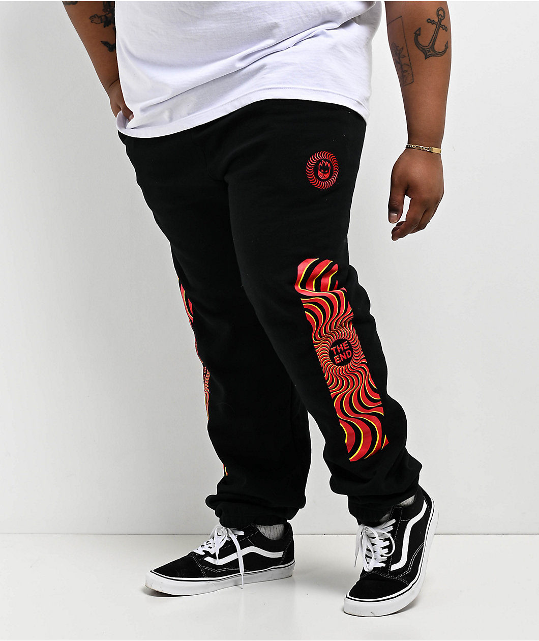 Spitfire Classic Overlay Black Sweatpants