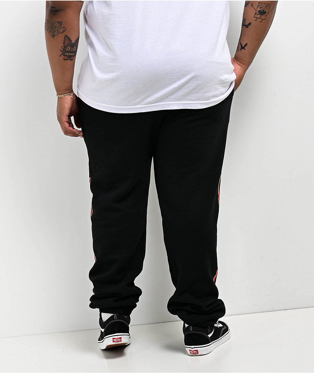 Spitfire Classic Overlay Black Sweatpants