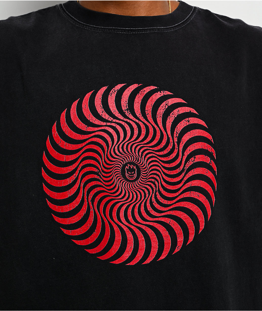 Spitfire Classic Swirl Black Wash T-Shirt
