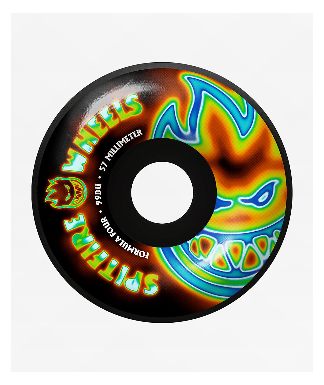 Spitfire Formula Four Radioactive Big Head 57mm 99a Black Skateboard Wheels
