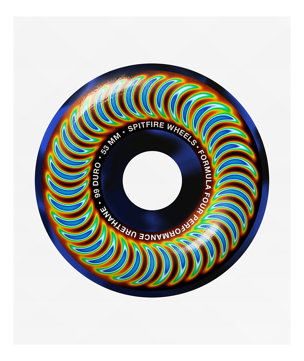 Spitfire Formula Four Radioactive Classic 53mm 99a Black & Blue Swirl Skateboard Wheels