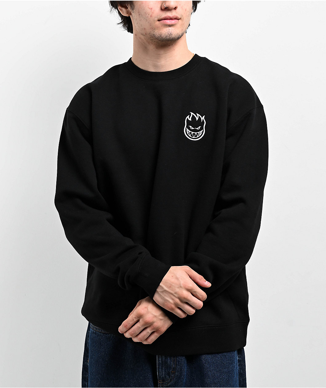 Spitfire Lil Bighead Black Crewneck Sweatshirt