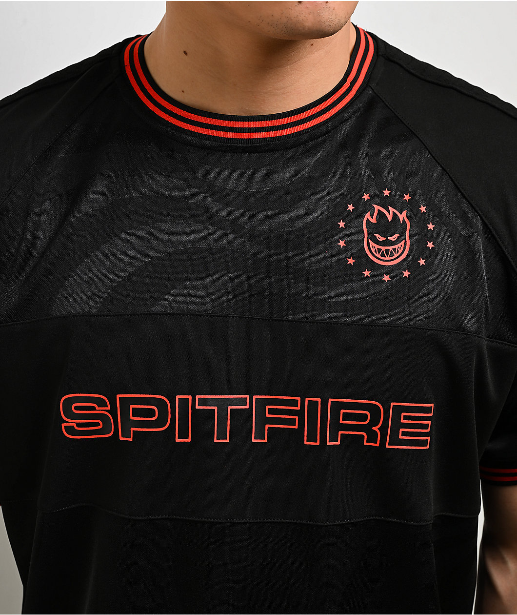 Spitfire Live To Burn Black Soccer Jersey