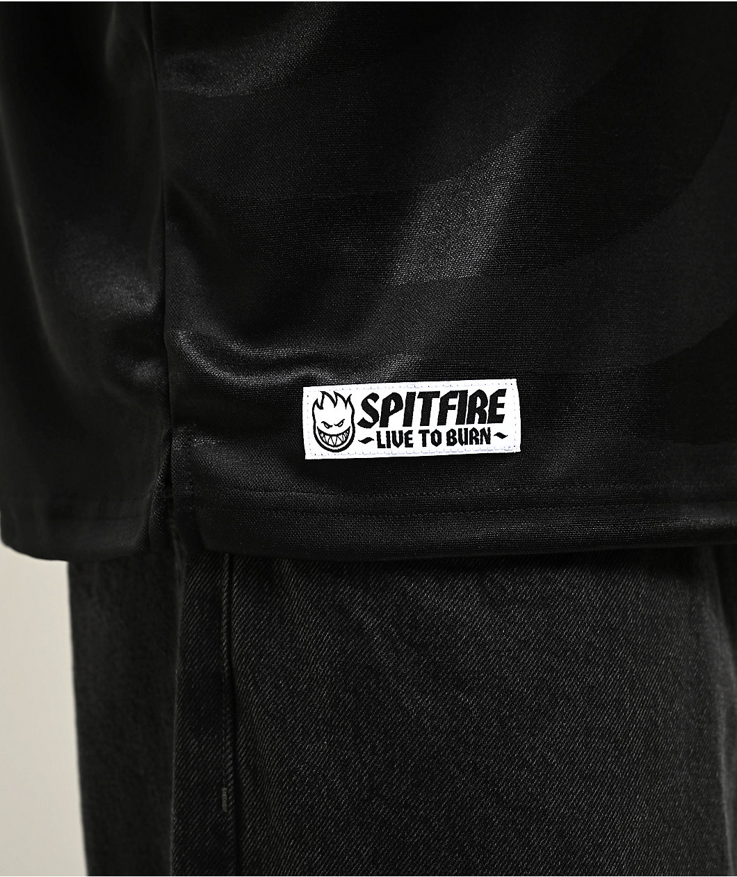 Spitfire Live To Burn Black Soccer Jersey