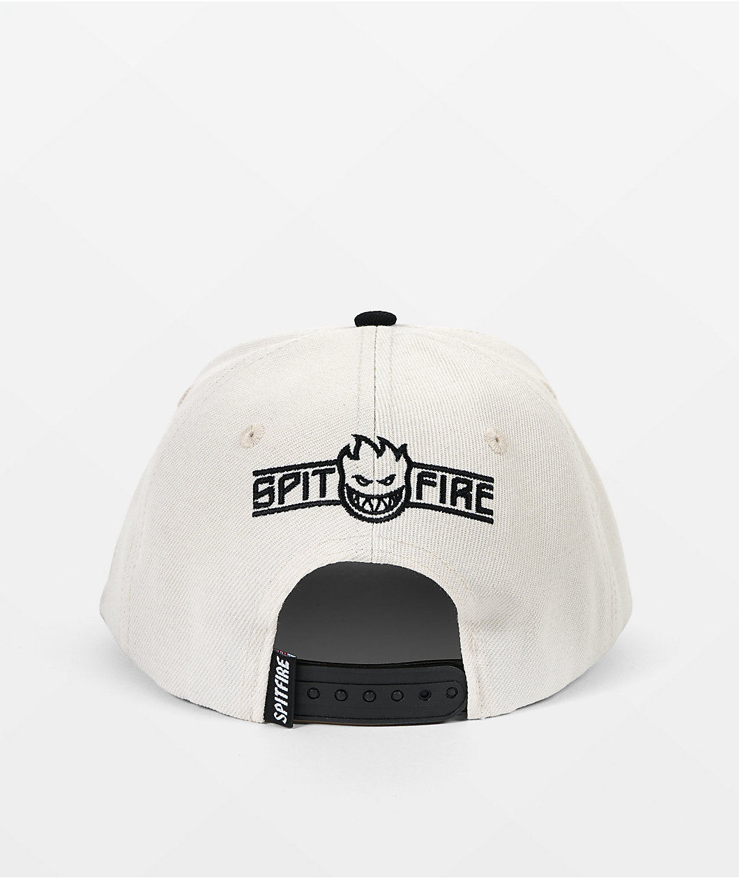 Spitfire Live To Burn White & Black Snapback Hat