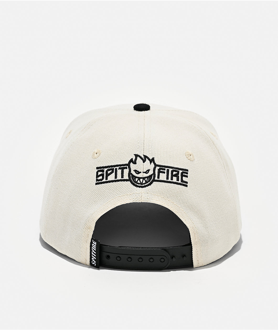 Spitfire Live To Burn White & Black Snapback Hat